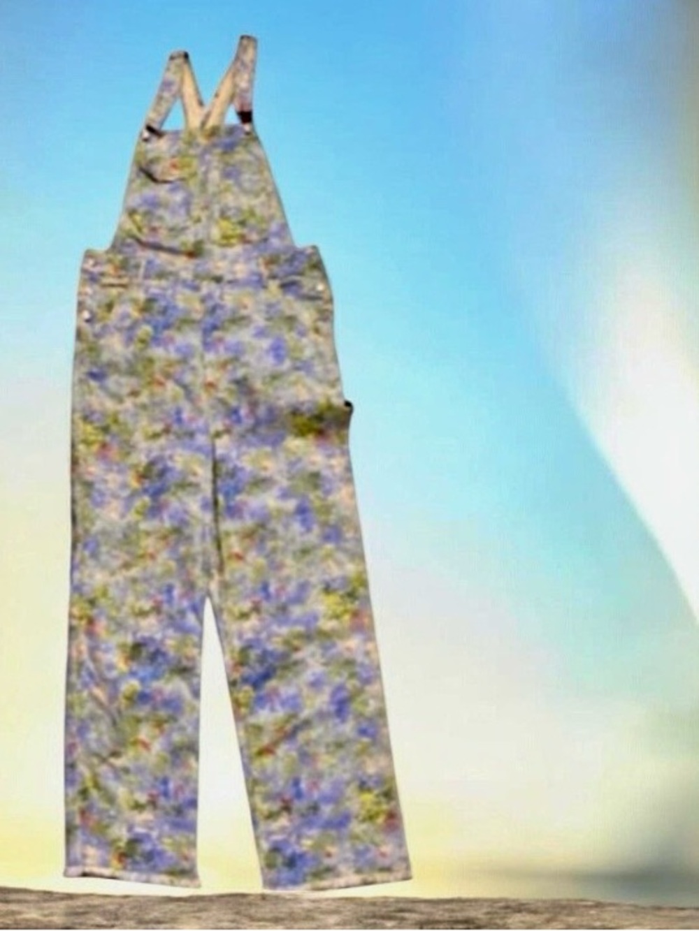 Pilcro  Multi Color Tie  Dye  Cotton Relax Overalls Size 32